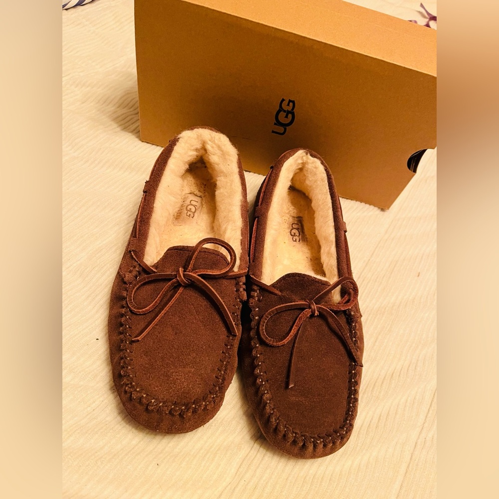 UGG Brown Suede Ansley Shoe Slippers